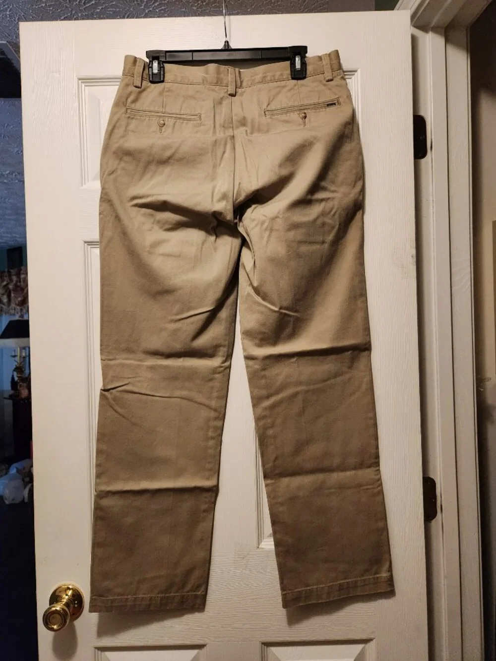 polo Ralph Lauren men's khaki 100%cotton flat front casual pants size: 32/32